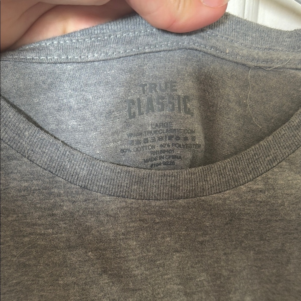 Men's True Classic Crew Neck T-Shirt - Gray - Picture 3 of 3